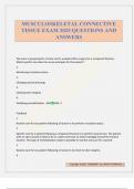MUSCULOSKELETAL CONNECTIVE TISSUE EXAM 2025 QUESTIONS AND ANSWERS