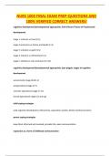 NURS 1003 FINAL EXAM PREP-QUESTIONS AND 100&percnt; VERIFIED CORRECT ANSWERS&excl;