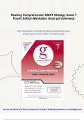 Reading Comprehension GMAT Strategy Guide 7 Fourth Edition Manhattan Gmat - Instant Download