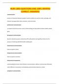 NURS 1003 Midterm Study Guide 100&percnt; VERIFIED CORRECT&excl;