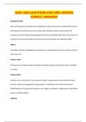 NURS 1003 Final Exam-QUESTIONS AND 100&percnt; VERIFIED CORRECT ANSWERS&excl;