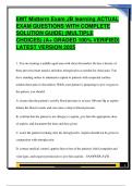 EMT Midterm Exam JB learning ACTUAL  EXAM QUESTIONS WITH COMPLETE  SOLUTION GUIDE&rpar; &lpar;MULTIPLE  CHOICES&rpar; &lpar;A&plus; GRADED 100&percnt; VERIFIED&rpar;  LATEST VERSION 2025
