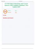 CS 7643 Quiz 5 Questions and Correct Answers with Complete Solutions &vert; New Update 2025