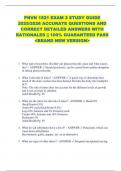 PNVN 1521 EXAM 3 STUDY GUIDE  2025&sol;2026 ACCURATE QUESTIONS AND  CORRECT DETAILED ANSWERS WITH  RATIONALES &vert;&vert; 100&percnt; GUARANTEED PASS  <BRAND NEW VERSION> 