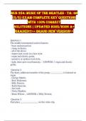 MUS 354&colon; Music of the Beatles - TA&colon; 4B  &lpar;5&sol;5&rpar; Exam Complete Key Questions  with 100&percnt; Correct  Solutions&vert;&vert;UPDATED 2025&sol;2026 A&plus;  GRADED&excl;&excl;&excl;<< BRAND NEW VERSION