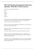 MIS 3353 Database Management Final Exam Questions With 100- Correct Answers&period;