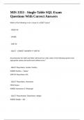 MIS 3353 - Single-Table SQL Exam Questions With Correct Answers