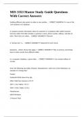 MIS 3353 Master Study Guide Questions With Correct Answers&period;
