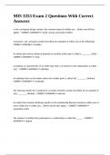 MIS 3353 Exam 2 Questions With Correct Answers&period;
