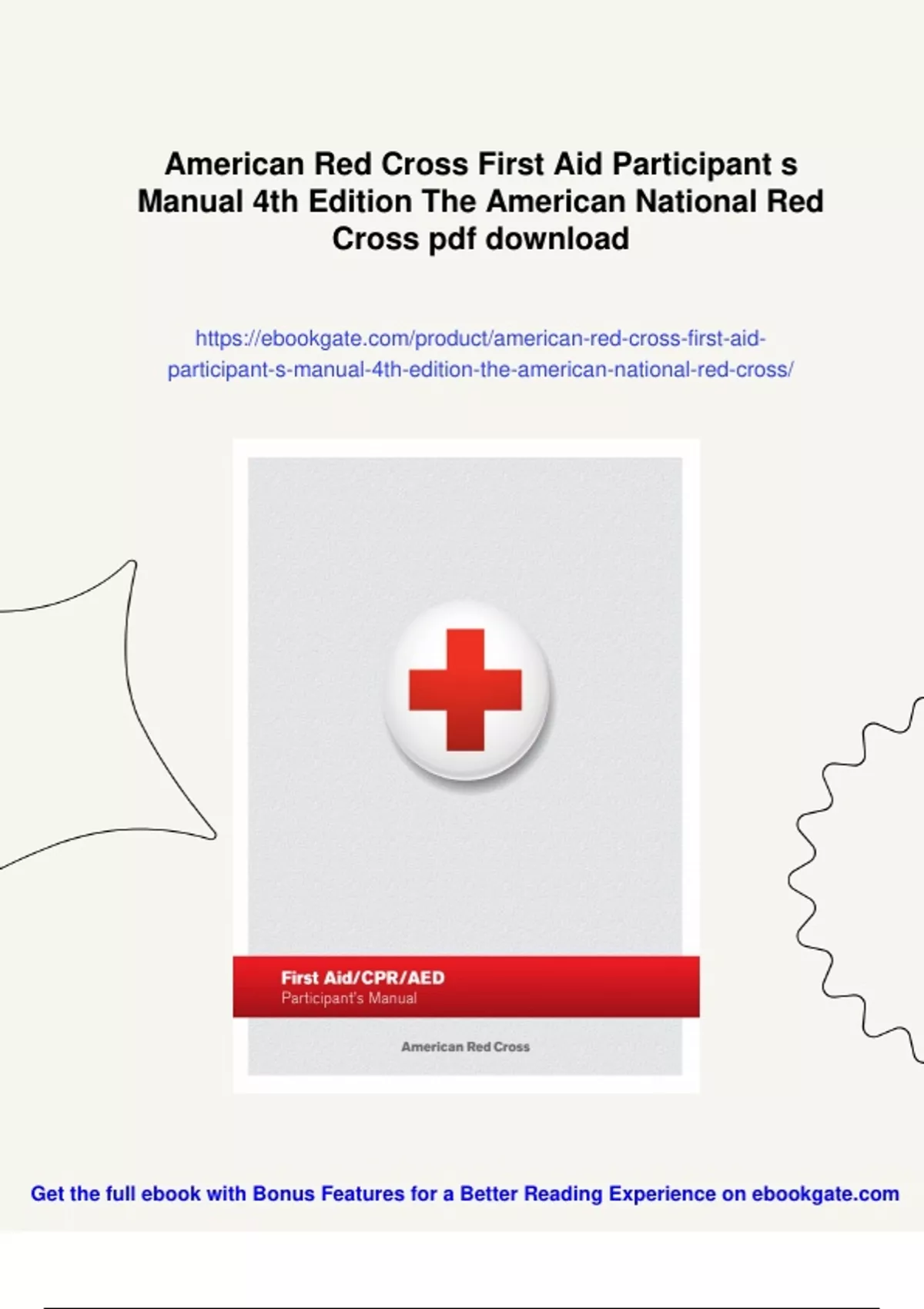 Red Cross Handbook.pdf Summary American Red Cross First Aid Participant s Manual 4th Edition ...