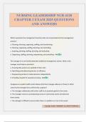 NURSING LEADERSHIP NUR 4120 CHAPTER 2 EXAM 2025 QUESTIONS AND ANSWERS