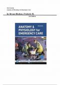 Test Bank for Anatomy & Physiology for Emergency Care 3rd Edition by Bryan Bledsoe, Frederic H. Martini  |All Chapters 