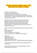 NATIONAL DRIVERS TRAINING LEVEL 7 TEST QUESTIONS AND CORRECT ANSWERS