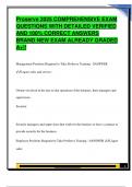 Proserve 2025 COMPREHENSIVE EXAM  QUESTIONS WITH DETAILED VERIFIED  AND 100&percnt; CORRECT ANSWERS  BRAND NEW EXAM ALREADY GRADED  A&plus;&excl;&excl; 