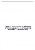 COMP TIA A&plus; 1102 CORE 2 OPERATING SYSTEMS 1&period;11 EXAM QUESTIONS AND ANSWERS LATEST UPDATED