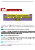 STUDY BUNDLE&vert;&vert;ATI Med Surge Proctored Exams 2025 &vert;&vert; 100&percnt; Verified and Correct Questions and Answers