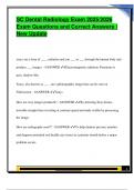 SC Dental Radiology Exam 2025&sol;2026  Exam Questions and Correct Answers &vert;  New Update 
