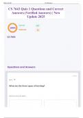 CS 7643 Quiz 1 Questions and Correct Answers &lpar;Verified Answers&rpar; &vert; New Update 2025
