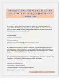 NURS &lpar;FUNDAMENTAL&rpar;&colon; CH 25 NCLEX HEALTH EXAM 2025 QUESTIONS AND ANSWERS