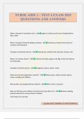 NURSE AIDE 1 - TEST 4 EXAM 2025 QUESTIONS AND ANSWERS