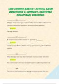 UHC EVENTS BASICS &sol; ACTUAL EXAM QUESTIONS & CORRECT&comma; CERTIFIED SOLUTIONS&comma; 2025&sol;2026&period;   