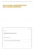 NS 101 EXAM 1 QUESTIONS WITH 100&percnt; SOLVED ANSWERS&excl;&excl;