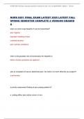 NURS 6201 FINAL EXAM LATEST 2025 LATEST FALL  SPRING SEMESTER COMPLETE 2 VERSION GRADED  A