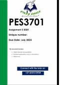 PES3701 Assignment 3 (QUALITY ANSWERS) 2025