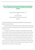 WGU C815 Quality and Performance Management and Methods &ndash;Task 1 &vert;Passed on First Attempt &vert;Latest Update with Complete Solution