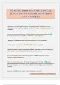 NURSING PROCESS AND CLINICAL JUDGMENT EXAM 2025 QUESTIONS AND ANSWERS