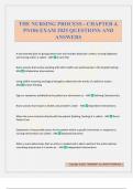 THE NURSING PROCESS - CHAPTER 4&comma; PN106 EXAM 2025 QUESTIONS AND ANSWERS