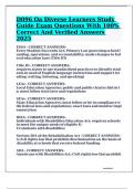 D096 Oa Diverse Learners Study Guide Exam Questions With 100&percnt; Correct And Verified Answers 2025