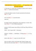  Chemistry &ndash; Cumulative Review Questions with Accurate Answers &lpar;Foundational Principles&comma; Calculations&comma; and Reactions&rpar;