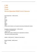 C180 Final Exam Review Questions With Correct Answers