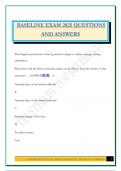 BASELINE EXAM 2025 QUESTIONS AND ANSWERS
