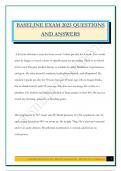 BASELINE EXAM 2025 QUESTIONS AND ANSWERS