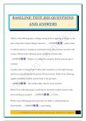 BASELINE Bundled Exams 2025 &lpar;Questions and Answers&rpar; 
