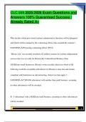 CLC 059 2025&sol;2026 Exam Questions and  Answers 100&percnt; Guaranteed Success &vert;  Already Rated A&plus;