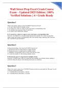 Wall Street Prep Excel Crash Course Exam &ndash; Updated 2025 Edition 