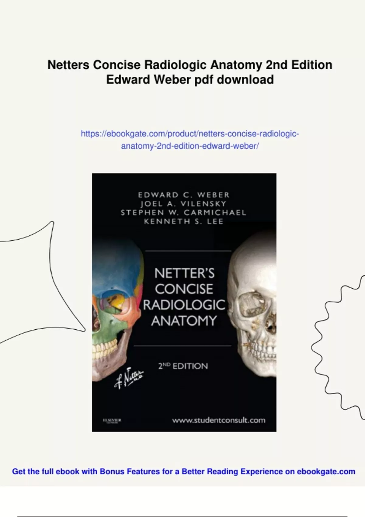 Weber Radiology Program Summary Netters Concise Radiologic Anatomy 2nd Edition Edward Weber ...