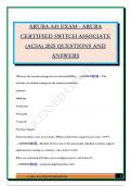 ARUBA A41 EXAM - ARUBA CERTIFIED SWITCH ASSOCIATE &lpar;ACSA&rpar; 2025 QUESTIONS AND ANSWERS