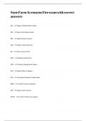 State Farm Acronyms Fire exam with correct answers&period;
