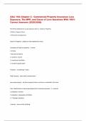 ASLI 164&colon; Chapter 2 - Commercial Property Insurance&colon; Loss  Exposure&comma; The BPP&comma; and Cause of Loss Questions With 100&percnt;  Correct Answers &lpar;2025&sol;2026&rpar; 