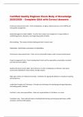 Certified Quality Engineer Exam Body of Knowledge  2025&sol;2026 &ndash; Complete Q&A with Correct Answers 