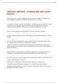 CQA Exam 2025&sol;2026 &ndash; Complete Q&A with Correct  Answers