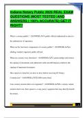 Indiana Notary Public 2025 REAL EXAM  QUESTIONS &vert;MOST TESTED &vert;AND  ANSWERS &lpar; 100&percnt; ACCURATE&rpar; GET IT  RIGHT&excl;&excl;