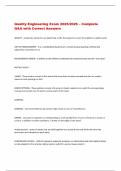 Quality Engineering Exam 2025&sol;2026 &ndash; Complete  Q&A with Correct Answers 