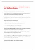 Quality Engineering&colon; Exam 1 2025&sol;2026 &ndash; Complete  Q&A with Correct Answers