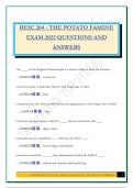 BESC 204 - THE POTATO FAMINE EXAM 2025 QUESTIONS AND ANSWERS
