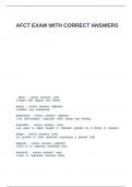 AFCT EXAM WITH CORRECT ANSWERS
